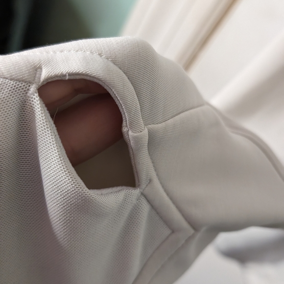 Athleta White Criss Cross Back Hoodie Sweatshirt L - Picture 5 of 11